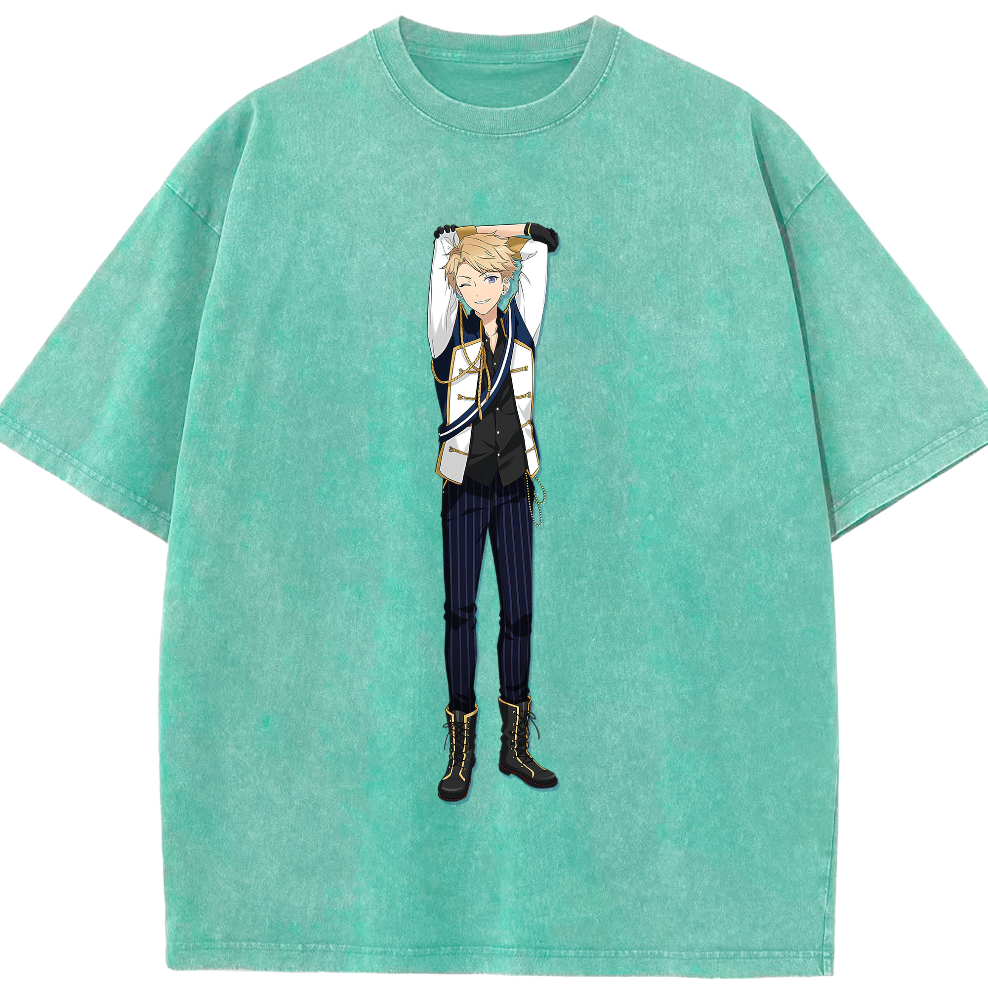 （画像用） あんさんぶるスターズ! Ensemble Stars 綿100% ヴィンテージ風 半袖Tシャツ（フロントプリント）
